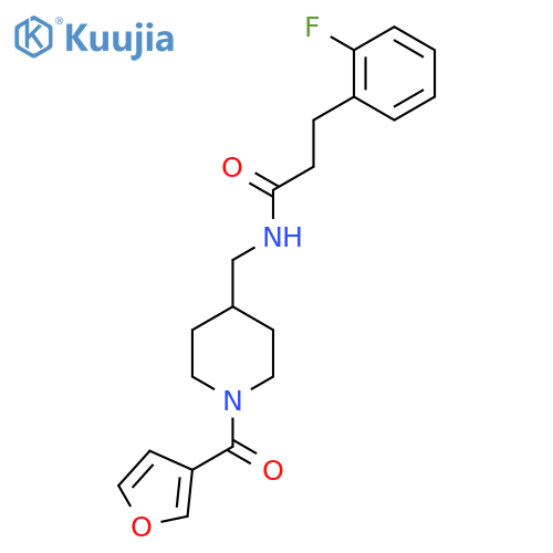 3-(2-fluorophenyl)-N-{1-(furan-3-carbonyl)piperidin-4-ylmethyl}propanamide structure
