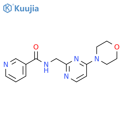 N-{[4-(morpholin-4-yl)pyrimidin-2-yl]methyl}pyridine-3-carboxamide structure
