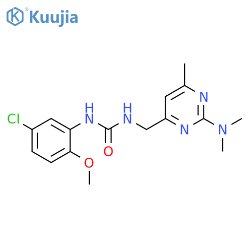 1-(5-chloro-2-methoxyphenyl)-3-{[2-(dimethylamino)-6-methylpyrimidin-4-yl]methyl}urea structure