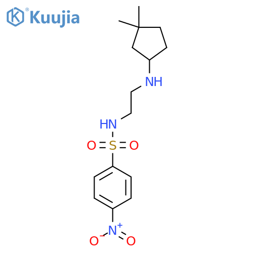 N-{2-[(3,3-dimethylcyclopentyl)amino]ethyl}-4-nitrobenzene-1-sulfonamide structure