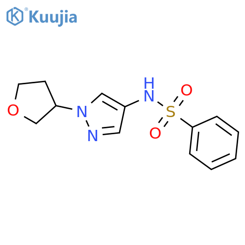 N-[1-(oxolan-3-yl)pyrazol-4-yl]benzenesulfonamide structure