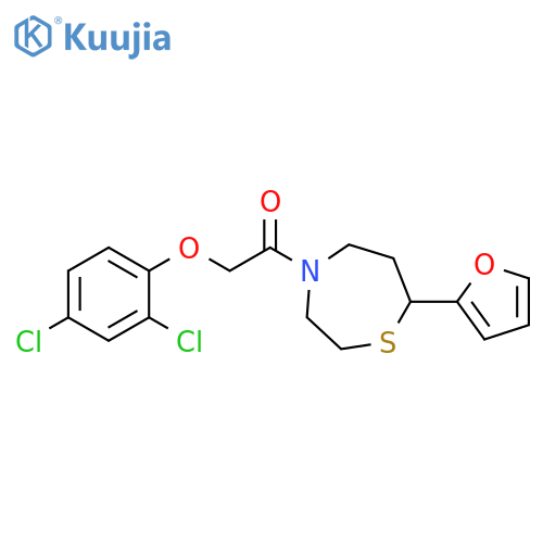2-(2,4-dichlorophenoxy)-1-[7-(furan-2-yl)-1,4-thiazepan-4-yl]ethan-1-one structure