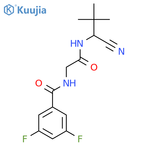 N-(1-cyano-2,2-dimethylpropyl)-2-[(3,5-difluorophenyl)formamido]acetamide structure