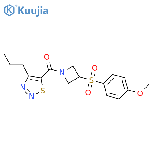 5-[3-(4-methoxybenzenesulfonyl)azetidine-1-carbonyl]-4-propyl-1,2,3-thiadiazole structure