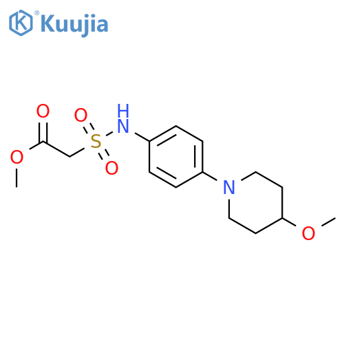 methyl 2-{[4-(4-methoxypiperidin-1-yl)phenyl]sulfamoyl}acetate structure