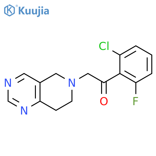 2-(2-chloro-6-fluorophenyl)-1-(7,8-dihydro-5H-pyrido[4,3-d]pyrimidin-6-yl)ethanone structure