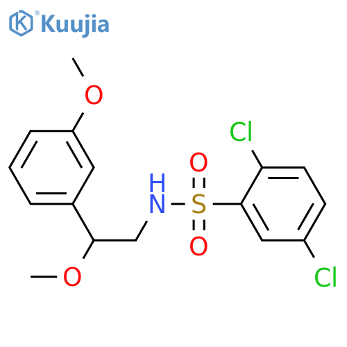 2,5-dichloro-N-[2-methoxy-2-(3-methoxyphenyl)ethyl]benzenesulfonamide structure