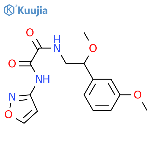 N-[2-methoxy-2-(3-methoxyphenyl)ethyl]-N'-(1,2-oxazol-3-yl)oxamide structure