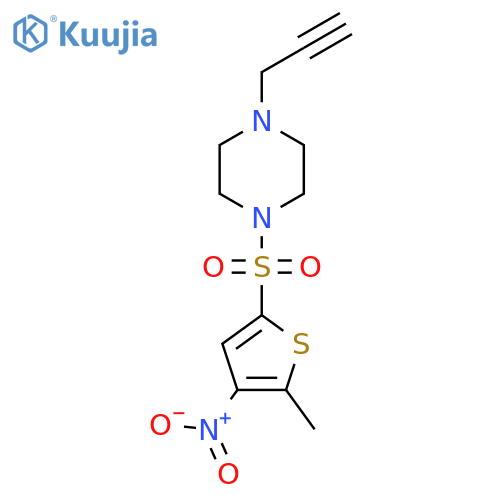 1-[(5-Methyl-4-nitrothiophen-2-yl)sulfonyl]-4-(prop-2-yn-1-yl)piperazine structure