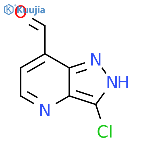 3-chloro-1H-pyrazolo[4,3-b]pyridine-7-carbaldehyde structure