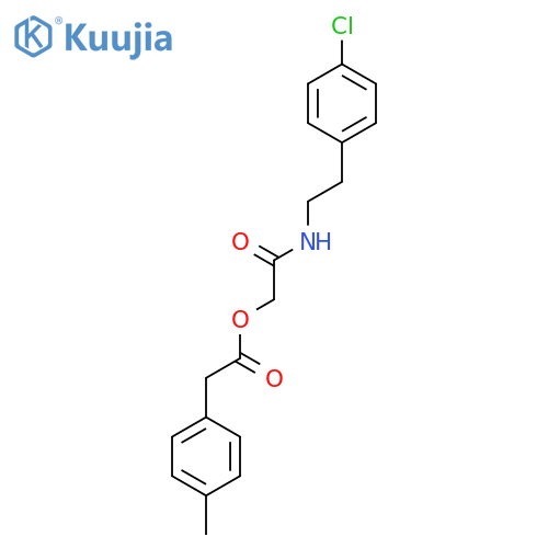 {[2-(4-chlorophenyl)ethyl]carbamoyl}methyl 2-(4-methylphenyl)acetate structure