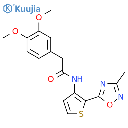 2-(3,4-dimethoxyphenyl)-N-[2-(3-methyl-1,2,4-oxadiazol-5-yl)thiophen-3-yl]acetamide structure