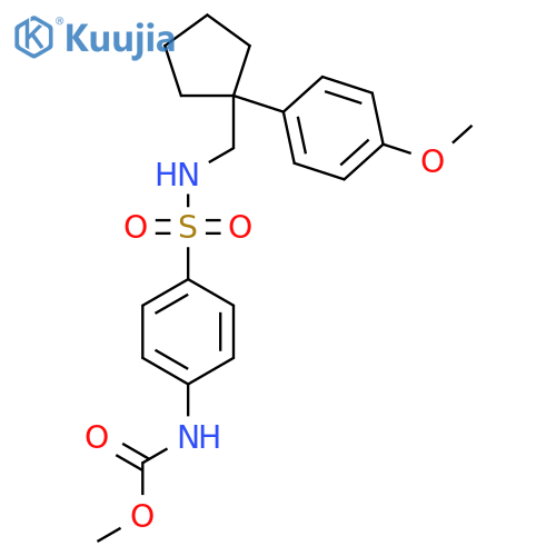 methyl N-4-({1-(4-methoxyphenyl)cyclopentylmethyl}sulfamoyl)phenylcarbamate structure