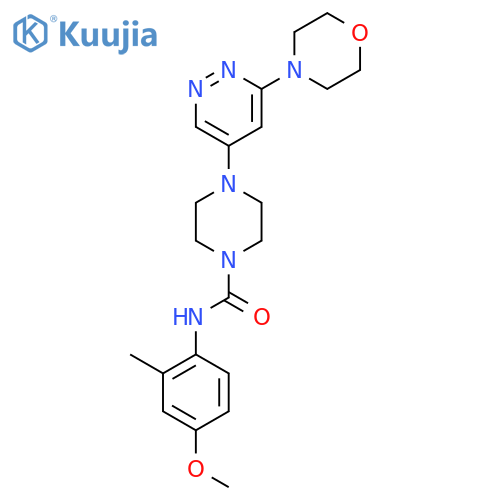 N-(4-methoxy-2-methylphenyl)-4-[6-(morpholin-4-yl)pyridazin-4-yl]piperazine-1-carboxamide structure