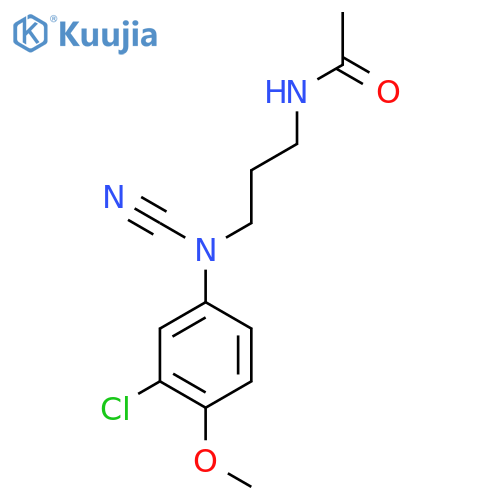 N-{3-[(3-chloro-4-methoxyphenyl)(cyano)amino]propyl}acetamide structure