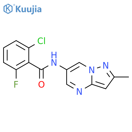2-chloro-6-fluoro-N-{2-methylpyrazolo[1,5-a]pyrimidin-6-yl}benzamide structure