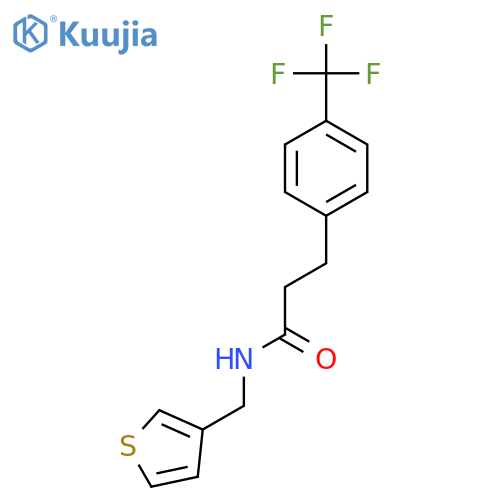 N-(thiophen-3-yl)methyl-3-4-(trifluoromethyl)phenylpropanamide structure