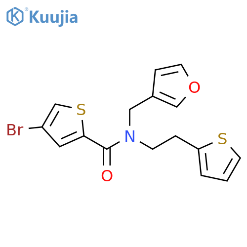 4-bromo-N-[(furan-3-yl)methyl]-N-[2-(thiophen-2-yl)ethyl]thiophene-2-carboxamide structure