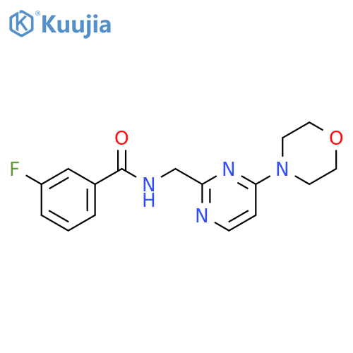 3-fluoro-N-{[4-(morpholin-4-yl)pyrimidin-2-yl]methyl}benzamide structure