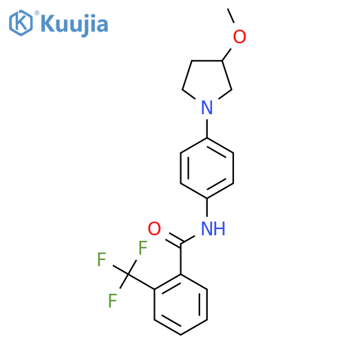N-4-(3-methoxypyrrolidin-1-yl)phenyl-2-(trifluoromethyl)benzamide structure