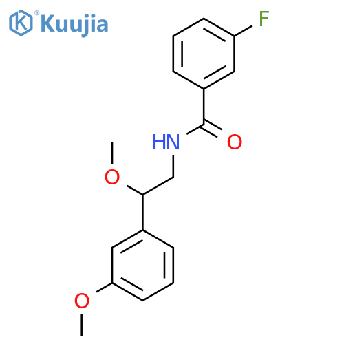3-fluoro-N-[2-methoxy-2-(3-methoxyphenyl)ethyl]benzamide structure
