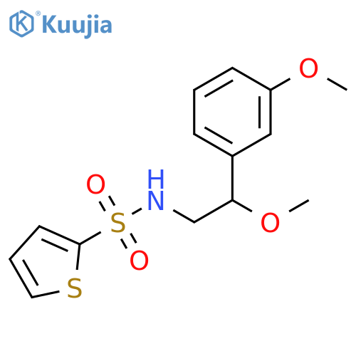 N-[2-Methoxy-2-(3-methoxyphenyl)ethyl]-2-thiophenesulfonamide structure