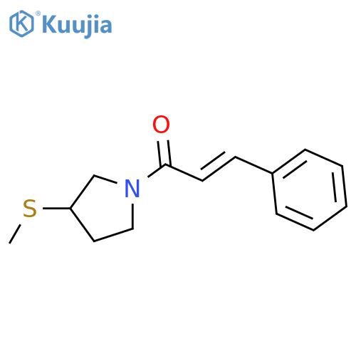 (2E)-1-[3-(methylsulfanyl)pyrrolidin-1-yl]-3-phenylprop-2-en-1-one structure