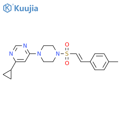 4-cyclopropyl-6-{4-[(E)-2-(4-methylphenyl)ethenesulfonyl]piperazin-1-yl}pyrimidine structure