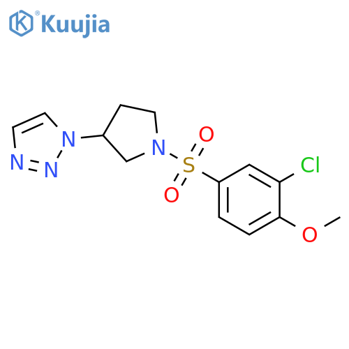 1-[1-[(3-Chloro-4-methoxyphenyl)sulfonyl]-3-pyrrolidinyl]-1H-1,2,3-triazole structure