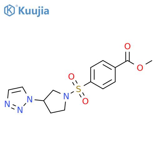 Methyl 4-[[3-(1H-1,2,3-triazol-1-yl)-1-pyrrolidinyl]sulfonyl]benzoate structure