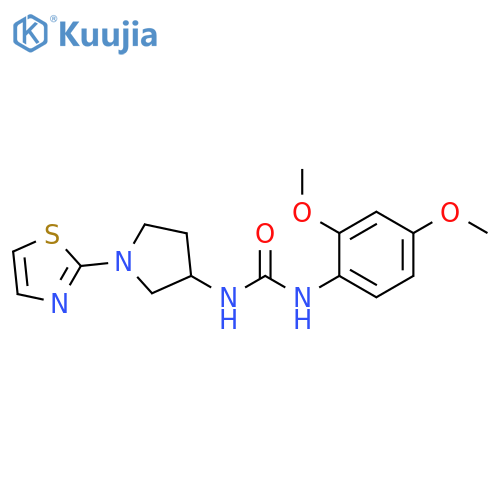 1-(2,4-dimethoxyphenyl)-3-[1-(1,3-thiazol-2-yl)pyrrolidin-3-yl]urea structure