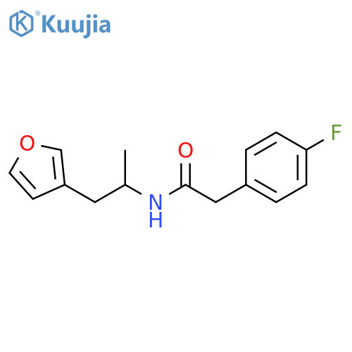 2-(4-fluorophenyl)-N-[1-(furan-3-yl)propan-2-yl]acetamide structure