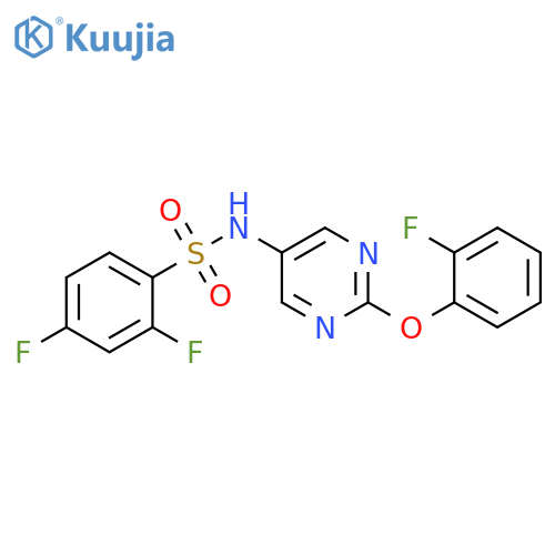 2,4-difluoro-N-[2-(2-fluorophenoxy)pyrimidin-5-yl]benzene-1-sulfonamide structure