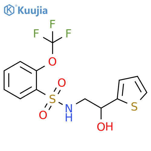 N-[2-hydroxy-2-(thiophen-2-yl)ethyl]-2-(trifluoromethoxy)benzene-1-sulfonamide structure