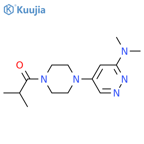 1-{4-[6-(dimethylamino)pyridazin-4-yl]piperazin-1-yl}-2-methylpropan-1-one structure