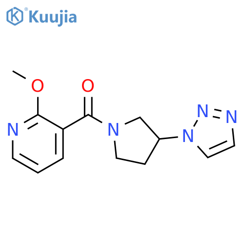 (2-methoxypyridin-3-yl)-[3-(triazol-1-yl)pyrrolidin-1-yl]methanone structure