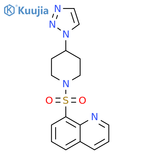 8-[[4-(1H-1,2,3-Triazol-1-yl)-1-piperidinyl]sulfonyl]quinoline structure
