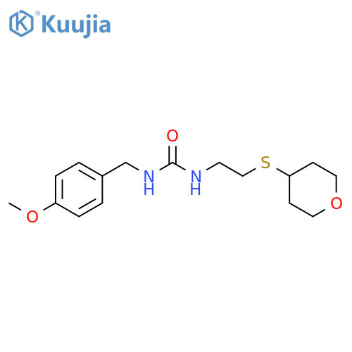 1-[(4-methoxyphenyl)methyl]-3-[2-(oxan-4-ylsulfanyl)ethyl]urea structure