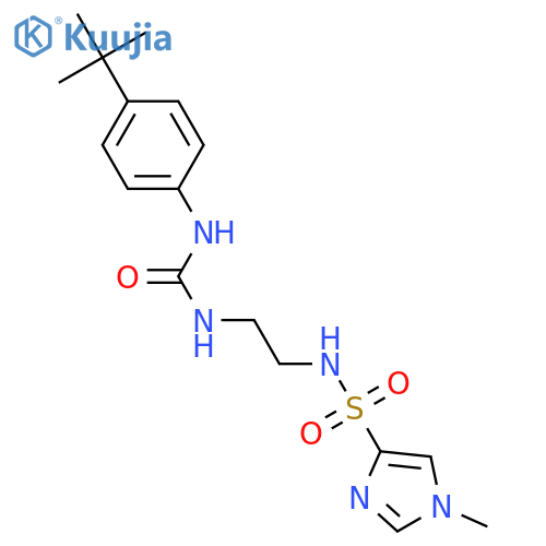 1-(4-tert-butylphenyl)-3-[2-(1-methyl-1H-imidazole-4-sulfonamido)ethyl]urea structure