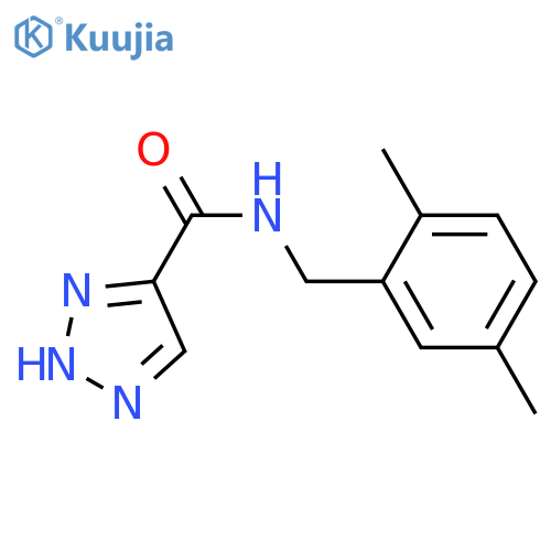 N-[(2,5-dimethylphenyl)methyl]-1H-1,2,3-triazole-5-carboxamide structure