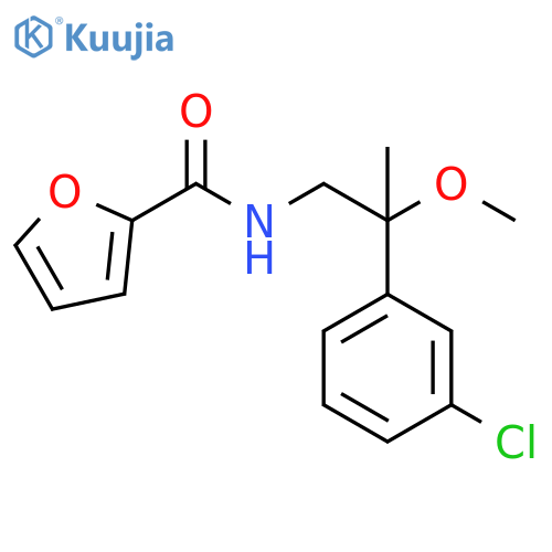 N-[2-(3-Chlorophenyl)-2-methoxypropyl]-2-furancarboxamide structure