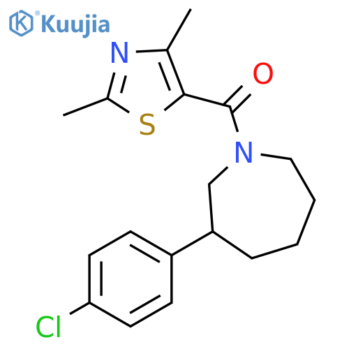 [3-(4-Chlorophenyl)hexahydro-1H-azepin-1-yl](2,4-dimethyl-5-thiazolyl)methanone structure