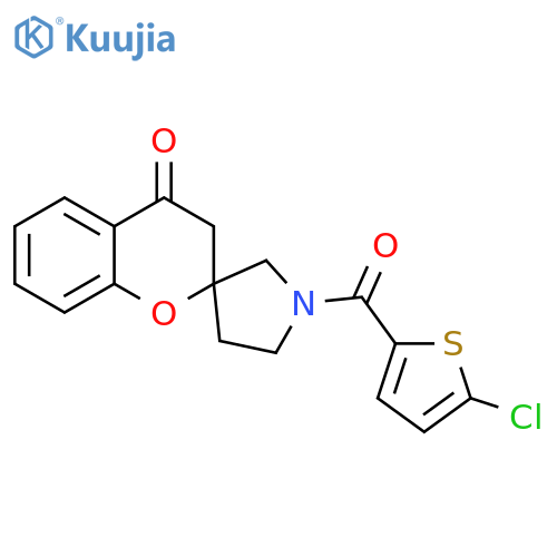 Spiro[2H-1-benzopyran-2,3'-pyrrolidin]-4(3H)-one, 1'-[(5-chloro-2-thienyl)carbonyl]- structure