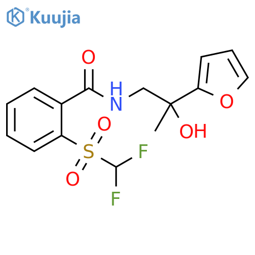 2-difluoromethanesulfonyl-N-[2-(furan-2-yl)-2-hydroxypropyl]benzamide structure