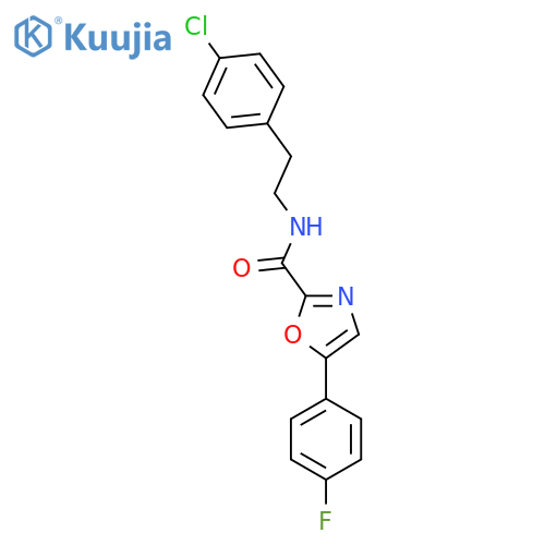 N-2-(4-chlorophenyl)ethyl-5-(4-fluorophenyl)-1,3-oxazole-2-carboxamide structure