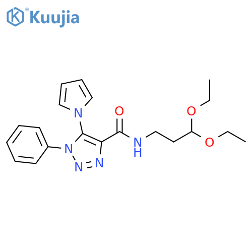 N-(3,3-Diethoxypropyl)-1-phenyl-5-(1H-pyrrol-1-yl)-1H-1,2,3-triazole-4-carboxamide structure