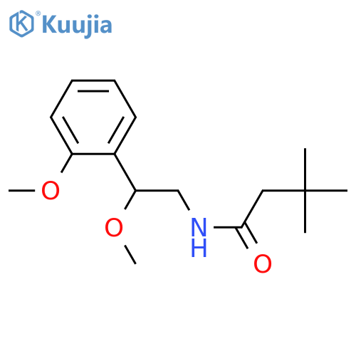 N-[2-methoxy-2-(2-methoxyphenyl)ethyl]-3,3-dimethylbutanamide structure