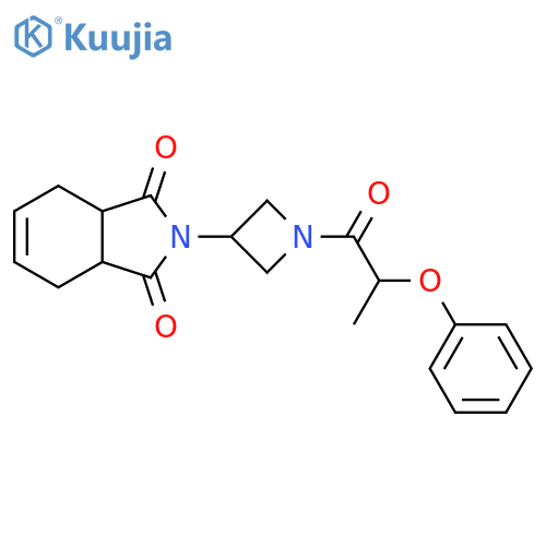 3a,4,7,7a-Tetrahydro-2-[1-(1-oxo-2-phenoxypropyl)-3-azetidinyl]-1H-isoindole-1,3(2H)-dione structure