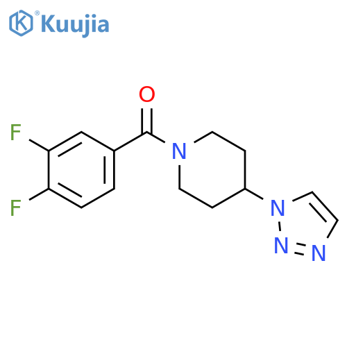 (3,4-difluorophenyl)-[4-(triazol-1-yl)piperidin-1-yl]methanone structure