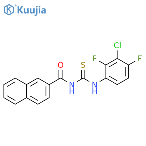 3-(3-chloro-2,4-difluorophenyl)-1-(naphthalene-2-carbonyl)thiourea structure